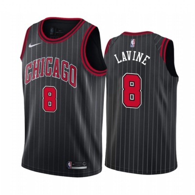 Nike Chicago Bulls #8 Zach Lavine Black 2019-20 Statement Edition NBA Jersey Men's